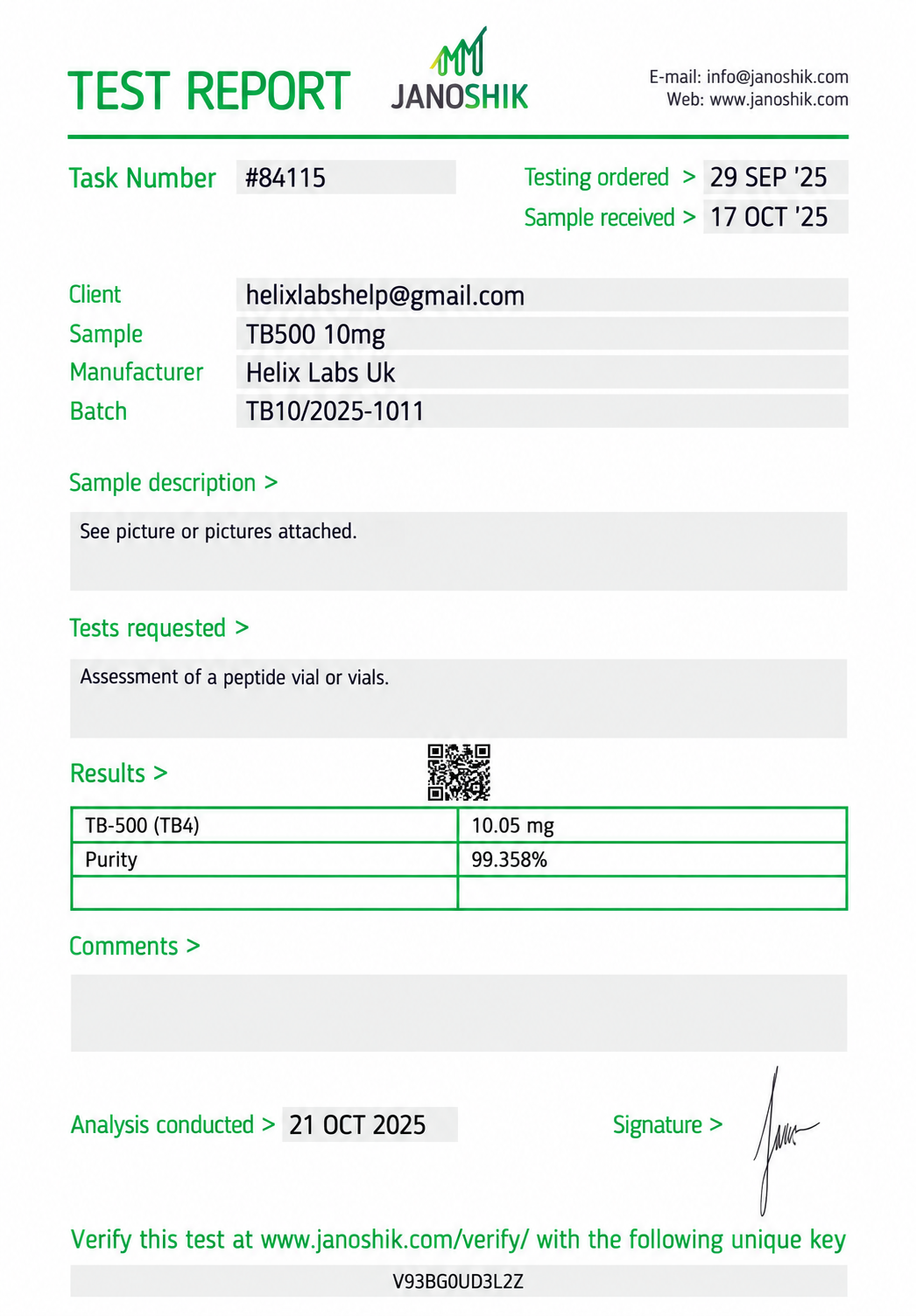 TB 500 (Thymosin Beta-4) - Ultra-Pure Research Compound