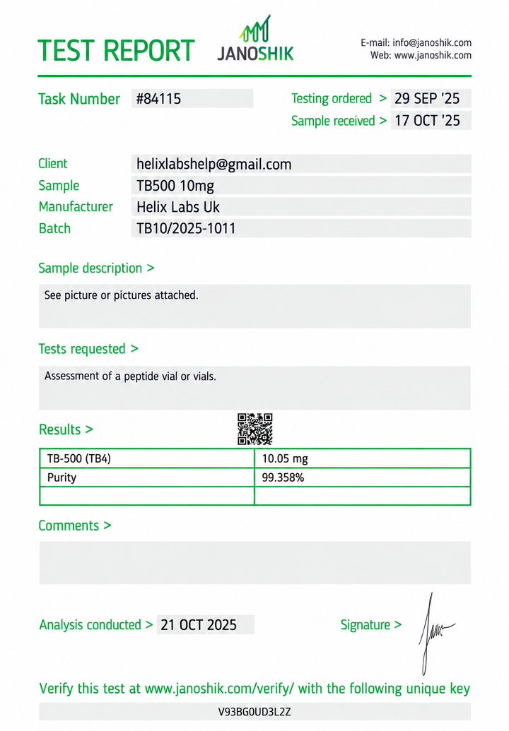 TB 500 (Thymosin Beta-4) - Ultra-Pure Research Compound